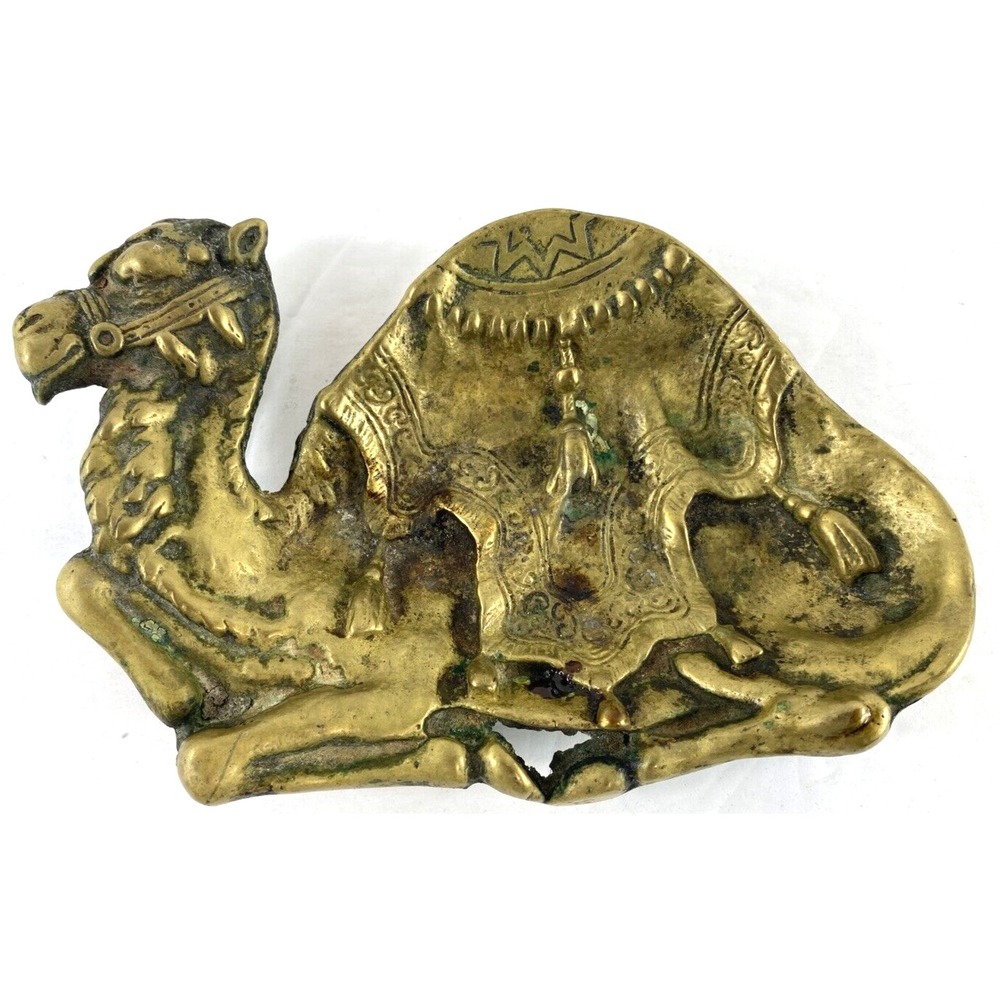 Vtg Camel Ashtray Bronze Middle Eastern Cigar Sculpture Persian Gift
